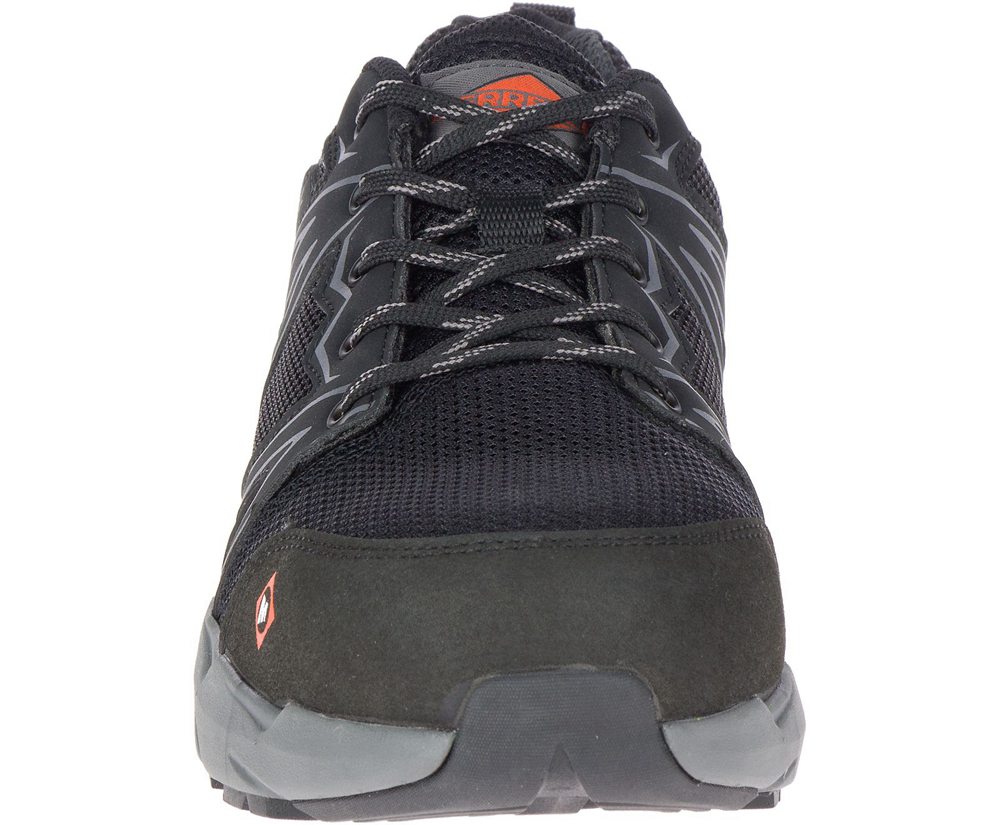 Buty Sportowe Merrell Męskie Czarne - Fullbench Superlite Alloy Toe Wide Width - 417398-BNY